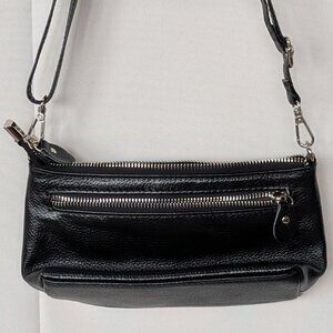 Black Leather Crossbody